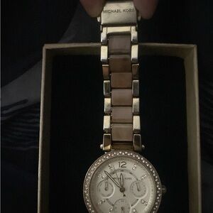 Michael Kors Gold and Cream Women's Watch